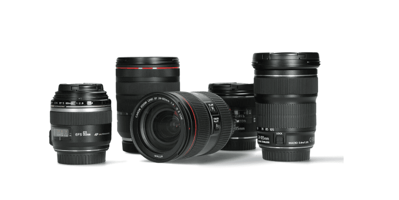 different lenses showed